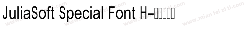 JuliaSoft Special Font H字体转换